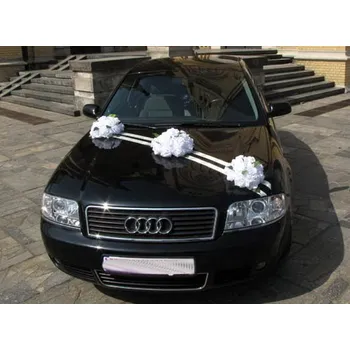 umělá květina Výzdoba na auto tři kytice - oranžová + doprava zdarma