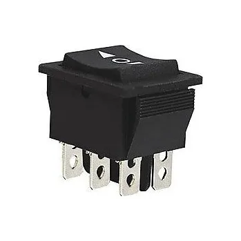 Tlačítko kolébkové (ON)-OFF-(ON) 250V/10A 2P I-0-II