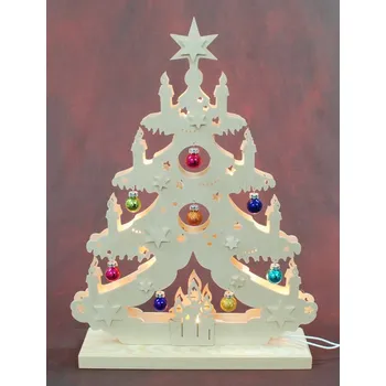 Vánoční dekorace Oblouk - Stromek s kuličkami – barevný