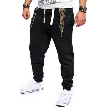Blingstar Pánské tepláky Jeel Jeans Leopard Anthracit 1097
