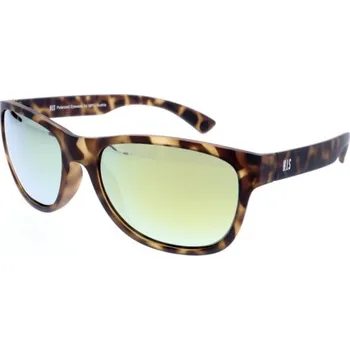 Sluneční brýle HIS 97109 hnědá mat, čočka zlatá zrcadlo polarizovaná 2