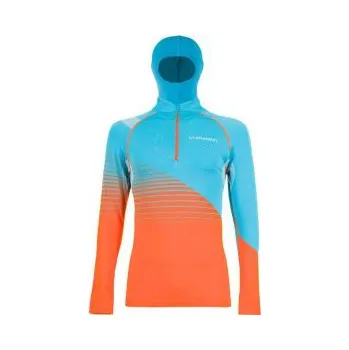 Pánská mikina La Sportiva Pollux Long Sleeve M tropic blue/pumpkin S; Modrá bunda + DÁREK DLE VÝBĚRU!