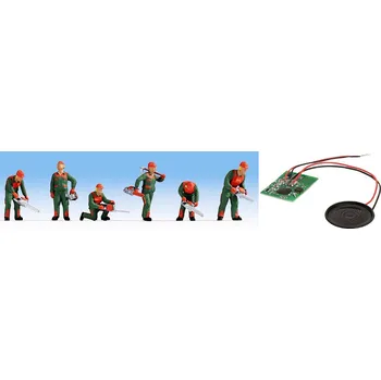 Modelová železnice NOCH 12843 H0 Figurky - dřevorubci se zvukem NO12843
