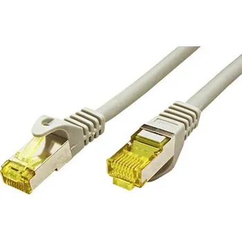 Síťový kabel goobay S/FTP patchkabel kat. 7, s konektory RJ45, LSOH, 1m, šedý (91585) - 21.92.2561