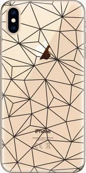 Pouzdro na mobilní telefon iSaprio Abstract Triangles 03 black pro iPhone XS Max