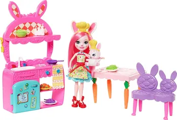 Panenka Mattel Enchantimals Domácí pohoda Kuchyň Bree Bunny