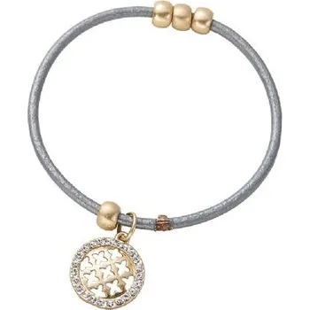 Náramek Kožený náramek s přívěskem Intrigue 58897