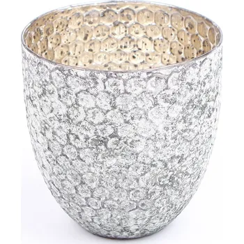 Obal na květináč Obal sklo 15x16cm šedá patina (BGI 2017OF-1267)