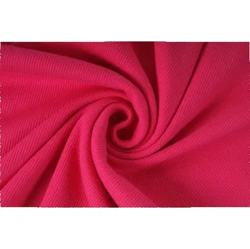 Úplet RIB, náplet, patent, hrubší žebrování, sytě růžová, látky, metráž