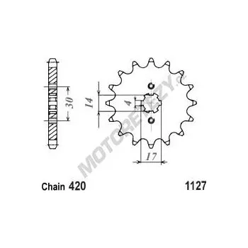 Řetězová sada pro motocykl Řetězové kolečko DERBI 50 Derbi Senda SM DRD (00-05) rok 00-05