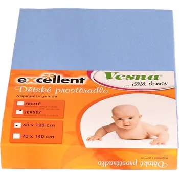 Prostěradlo Vesna Prostěradlo jersey světle modré 60x120 cm