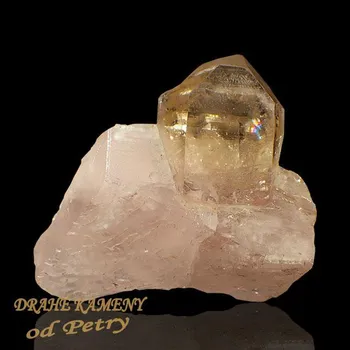 Přírodní kámen Citrín v morganitu z Brazílie 62x55mm