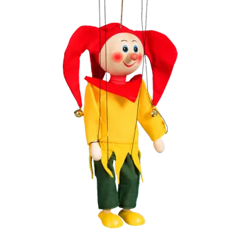 loutka Mašek Loutka středověký kašpar 20 cm