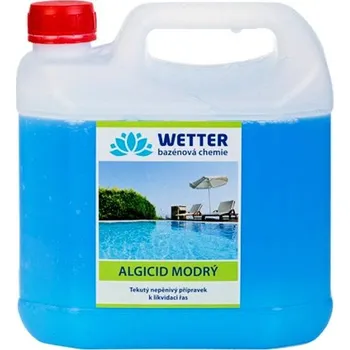 Bazénová chemie Algicid modrý - tekutý nepěnivý přípravek na likvidaci řas 3 litry