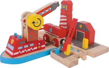 Vláček a vláčkodráha Bigjigs Rail Hasiči mořští záchranáři