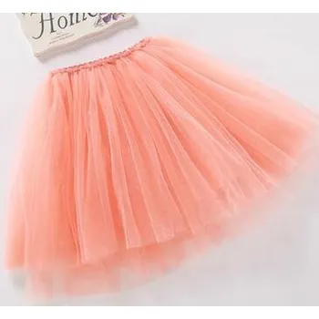 Karnevalový kostým Čína Barevná vrstvená TUTU sukýnka Věk: 6T, Barva: oranžovo-růžová