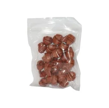 Pamlsek pro psa Salač Uzel kuřecí měkký 6-7cm 1kg Masový pamlsek 91% kuřecího masa.