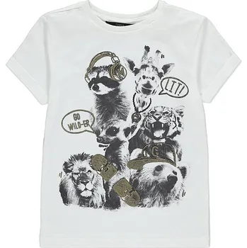 Chlapecké tričko GEORGE CHLAPECKÉ TRIČKO "ANIMALS" Barva: bílá, Velikost: 8-9 let (134)