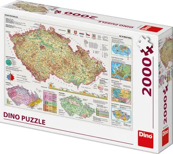 puzzle Dino Mapa České republiky 2000 dílků