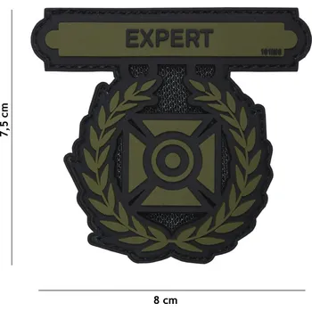 Nášivka Gumová nášivka 101 Inc Expert - olivová