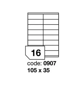 Samolepící etiketa Etikety laserové 105 x 35 mm, bílé, 100 listů