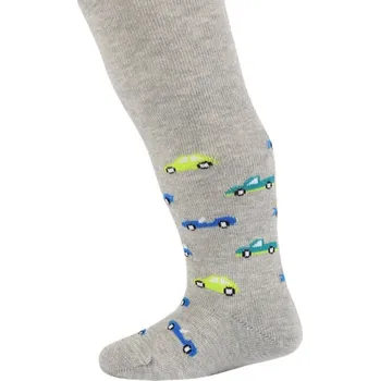 Punčocháče punčocháčky Wola šedé s autíčky velikost oblečení - děti: 62/74