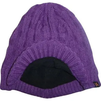 Zimní čepice Mercox s kšiltem barva: FIALOVÁ