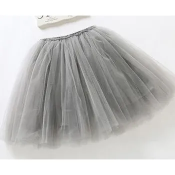 Karnevalový kostým Čína Barevná vrstvená TUTU sukýnka Věk: 9T, Barva: Šedá