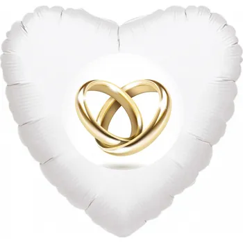Balónek Prstýnky balónek srdíčko bílé balonky.cz t20c
