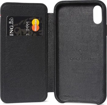 Pouzdro na mobilní telefon Decoded Leather Slim Wallet pro iPhone XS Max černé