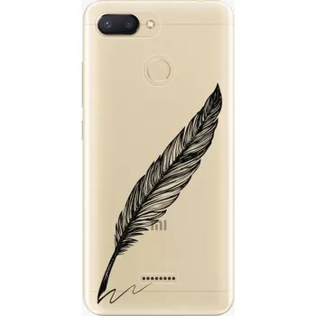 Pouzdro na mobilní telefon iSaprio Writing By Feather black pro Xiaomi Redmi 6