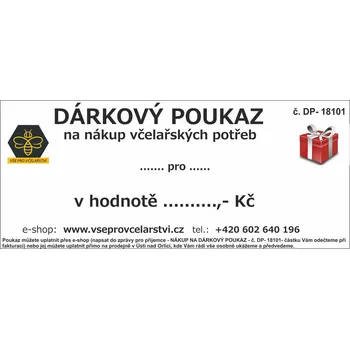 Dárkový potravinový koš Dárkový poukaz pro včelaře