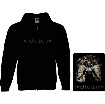 Pánská mikina mikina s kapucí a zipem Septic Flesh - A Fallen Temple