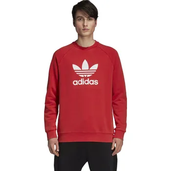 Pánská mikina Adidas Trefoil Crew DH5826 červená L