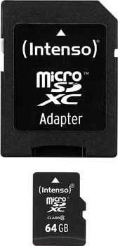 Paměťová karta Intenso microSDXC 64 GB + adaptér (3413490)