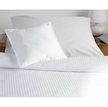 Povlečení Dadka Vracov Atlas grádl bílé proužek 4 mm 140 x 200, 70 x 90 cm