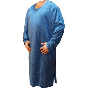 Pánská noční košile xcena Pánská noční košile bavlněná modrá Velikost: M