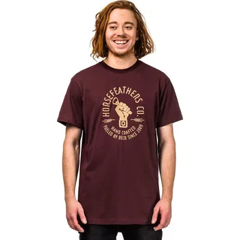 Pánské tričko Horsefeathers Church Key 89312421 Burgundy