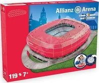 Nanostad 3D Fotbalový stadion Alianz Arena FC Bayern Mnichov červený 119 dílků