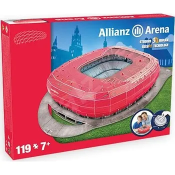 3D puzzle NANOSTAD Allianz Arena FC Bayern Mnichov 119 dílků