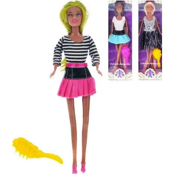 Panenka Panenka měnící barvu 29cm kloubová set s hřebenem 3 druhy v krabičce plast