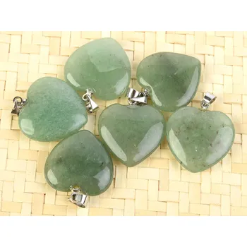 Přívěsek Avanturin srdce přívěsek bižuterní úchyt