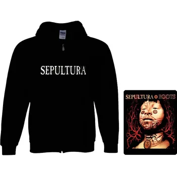 Pánská mikina mikina s kapucí a zipem Sepultura - Roots