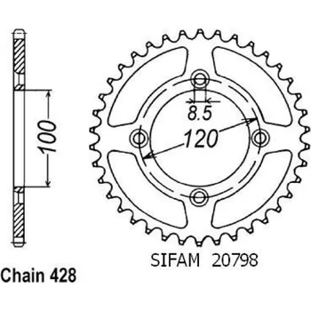 Sifam Rozeta pro Beta-Suzuki-Yamaha 20798CZ47