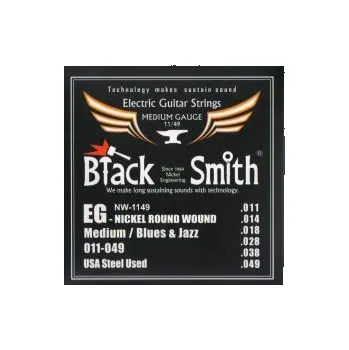 Struna pro kytaru a smyčcový nástroj Struny elektrická kytara Black & Smith 11