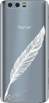 Pouzdro na mobilní telefon iSaprio Writing By Feather white Honor 9