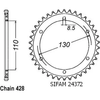 Auto-moto Sifam Rozeta pro Yamaha 24372CZ46