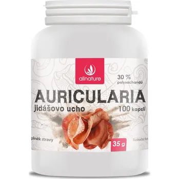 Přírodní produkt Allnature Auricularia Jidášovo ucho 100 cps.