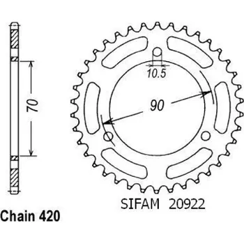 Motodíl Sifam Rozeta pro Honda 20922CZ40