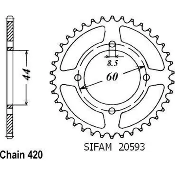 Motodíl Sifam Rozeta pro Yamaha 20593CZ44
